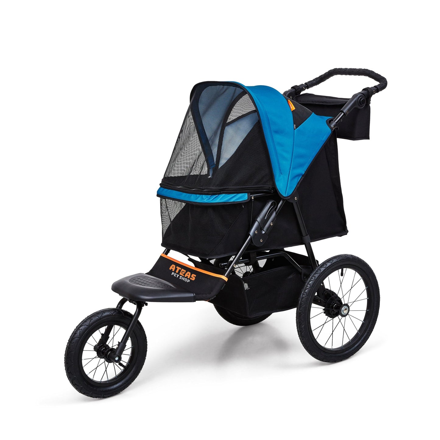 Palster Explorer Dog Stroller – All-Terrain Pet Buggy with Suspension, Foldable Design (Black & Harbour Blue)